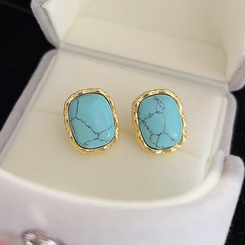 Color Options - Round Silver Stud Earrings