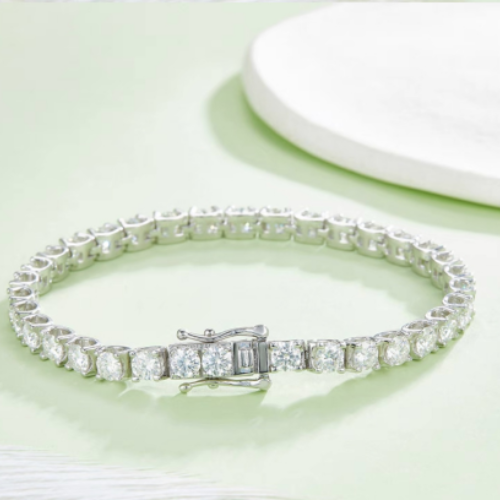Moissanite Diamond Four-claw Tennis Bracelet