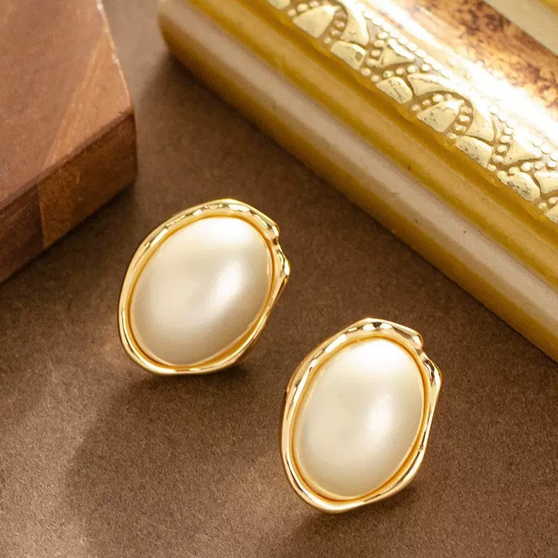 Color Options - Round Silver Stud Earrings