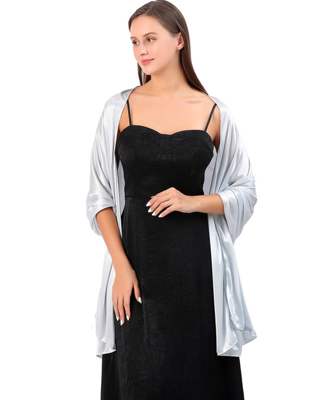 Women Shawl Evening Party Dress Shawl Scarf Dual Purpose