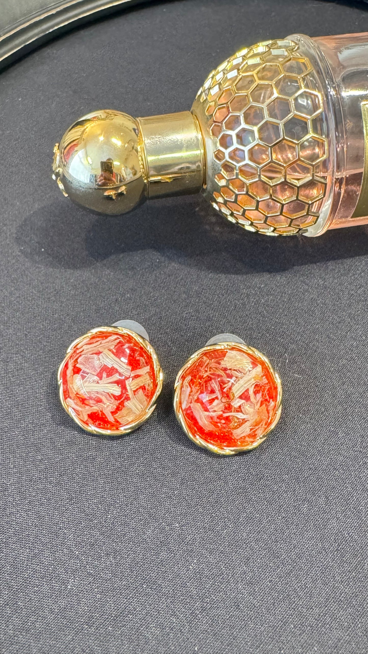Color Options - Round Silver Stud Earrings