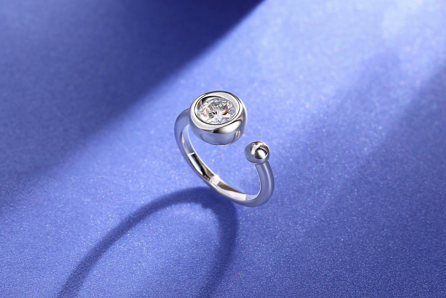 Moissanite Diamond Bubble Ring M40A