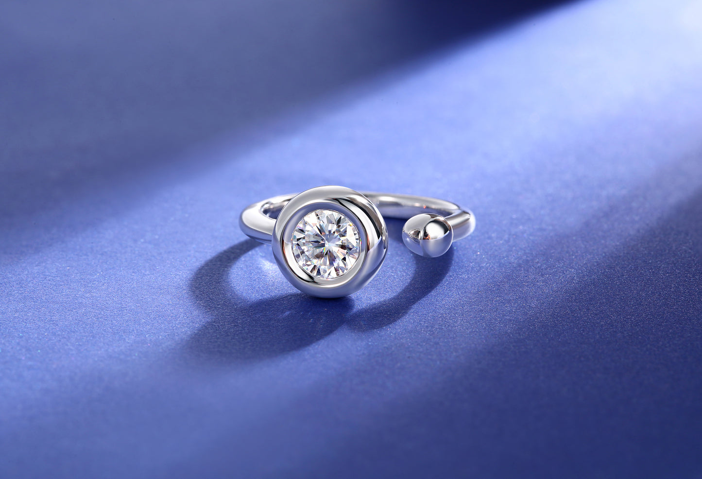 Moissanite Diamond Bubble Ring M40A