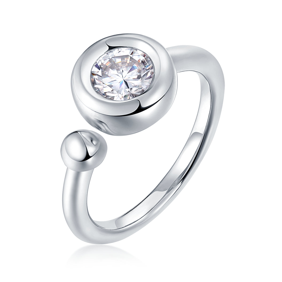 Moissanite Diamond Bubble Ring M40A