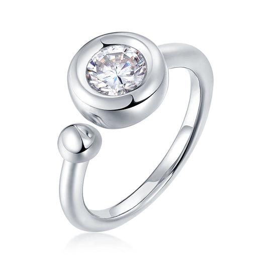 Moissanite Diamond Bubble Ring M40A