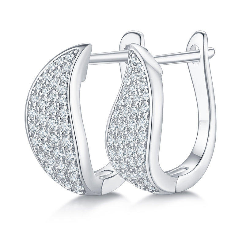 Moissanite Diamond Leaf Earring K011A