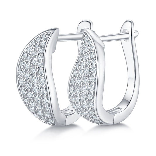 Moissanite Diamond Leaf Earring K011A