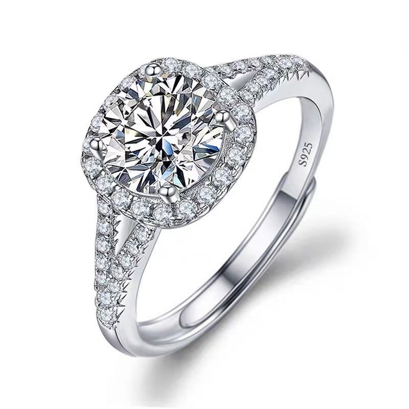 Moissanite Diamond Square Luxury Ring