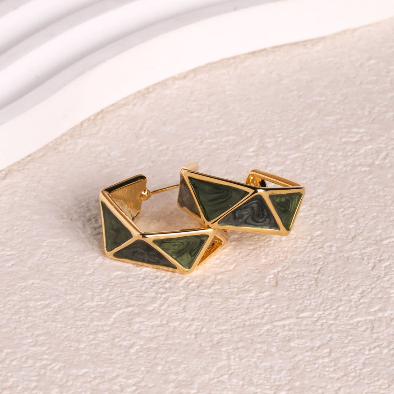 Contemporary Style Silver Studs Earrings