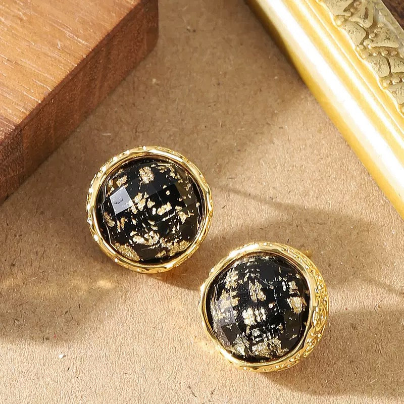 Round Pearl Stud Earrings - 925 Sterling Silver