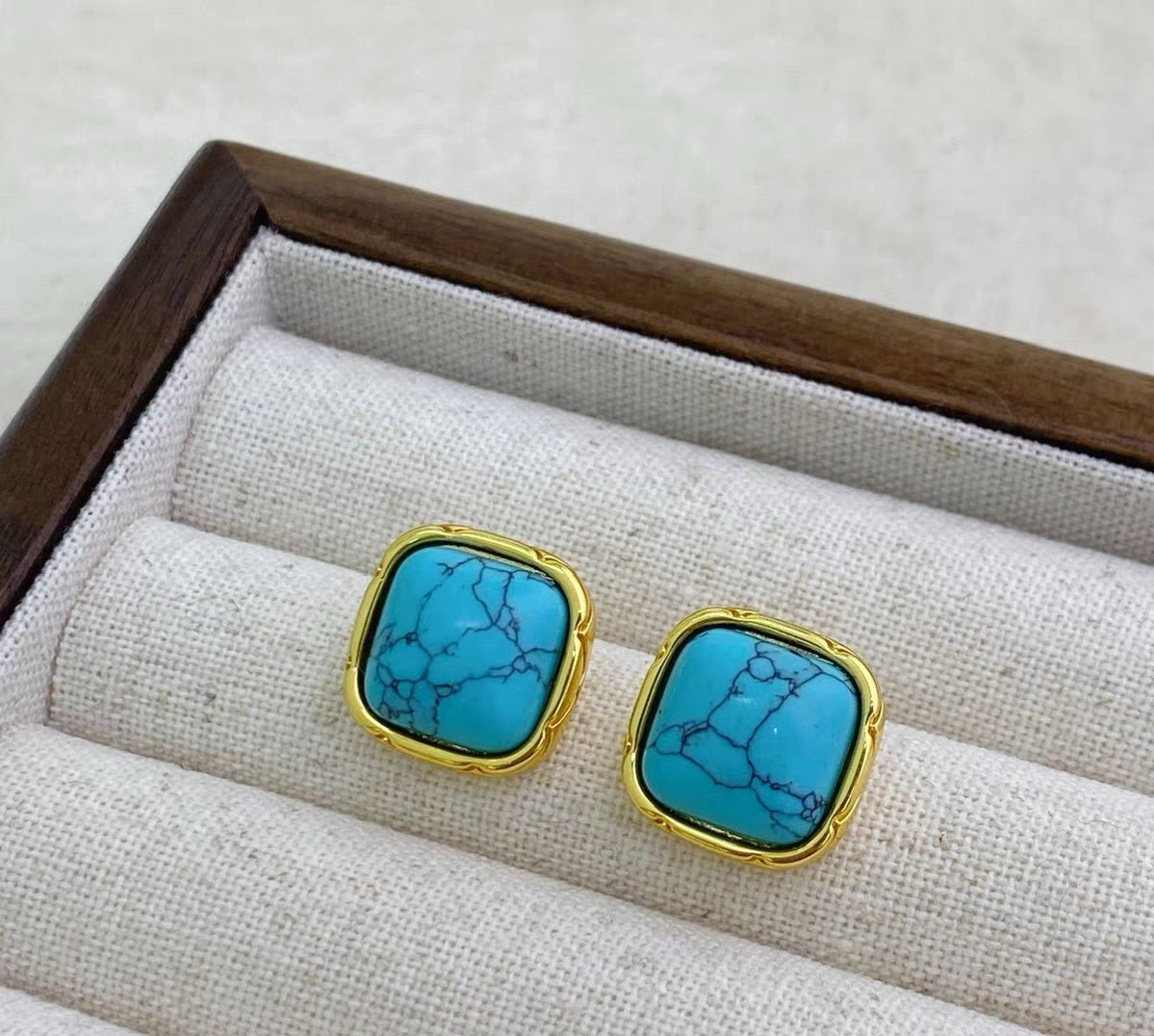 Color Options - Round Silver Stud Earrings