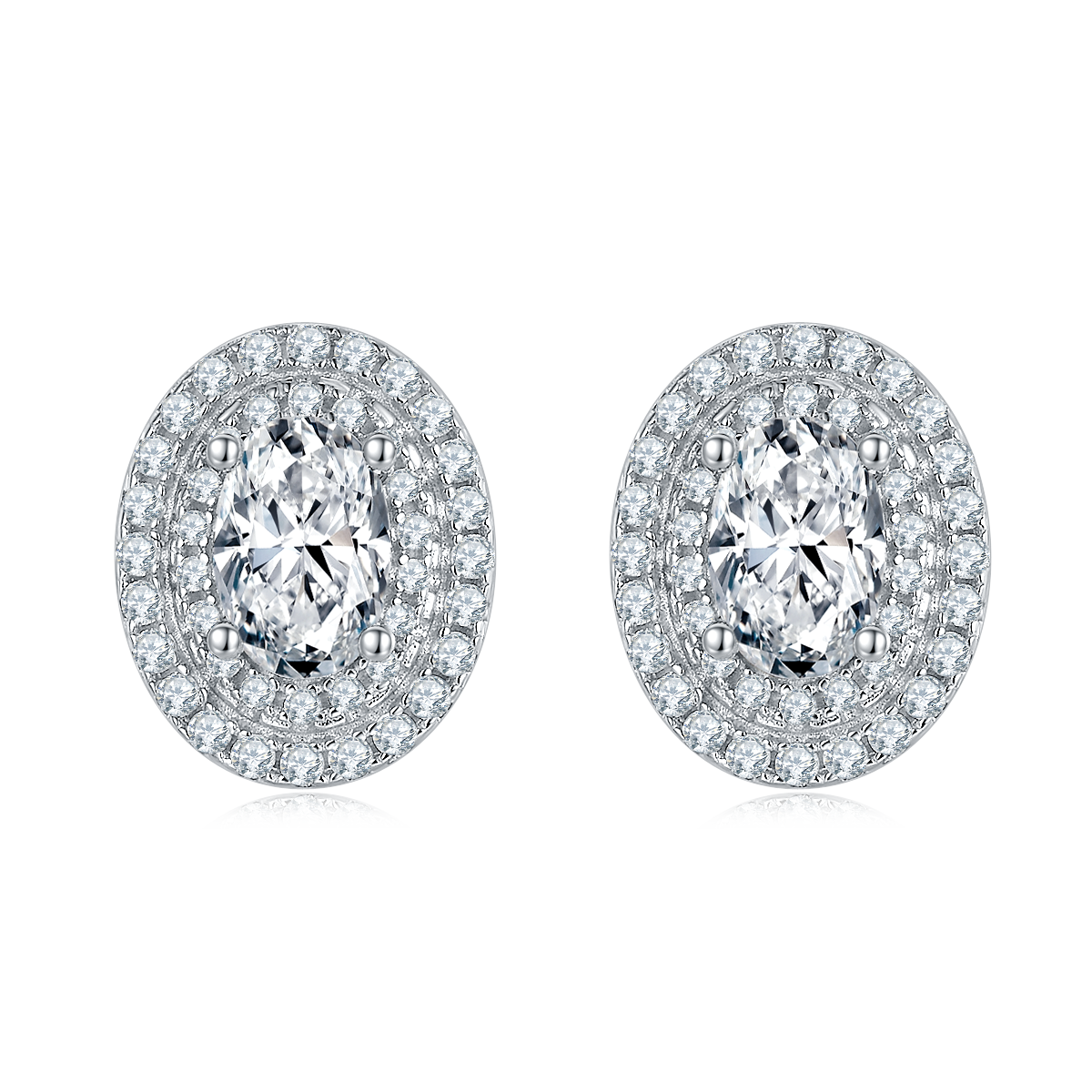 Oval Luxury Moissanite Earrings