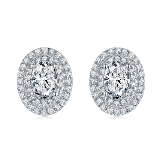 Oval Luxury Moissanite Earrings