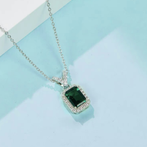 Emerald Rectangular Pendant