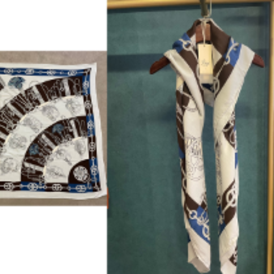 Large Cashmere Silk Pattern  Scarf