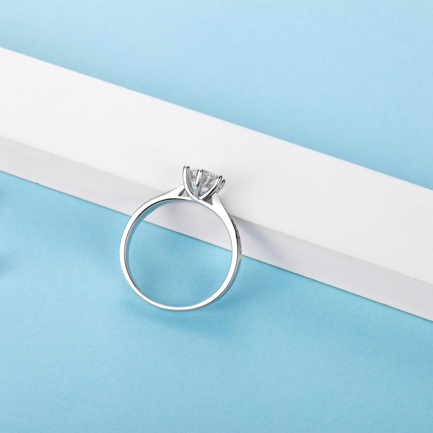 Big Moissanite Diamond Six Prongs Ring M06A