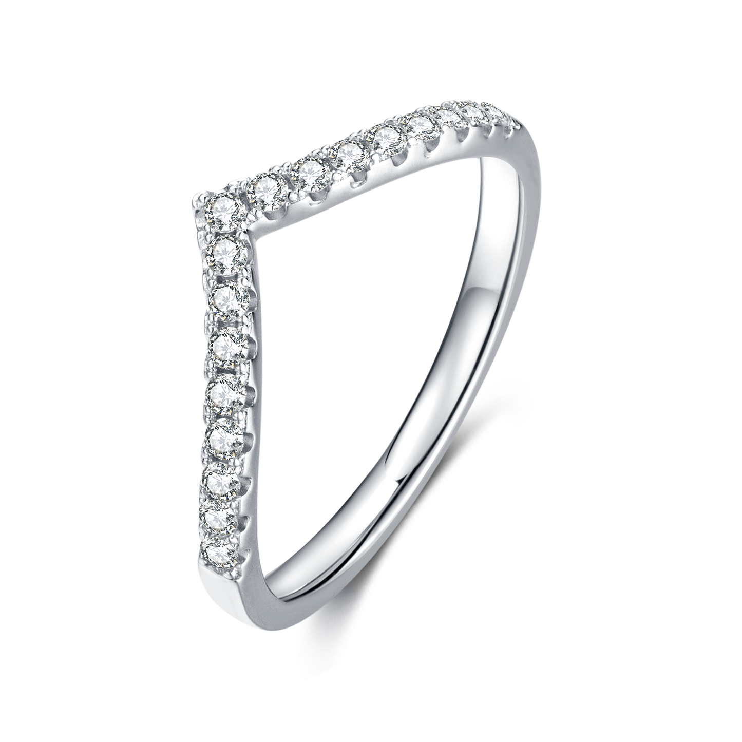 Moissanite Row Diamond Ring M38A