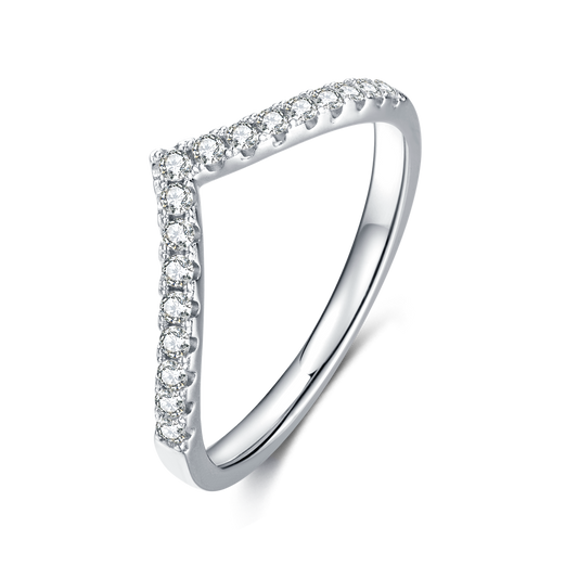 Moissanite Row Diamond Ring M38A