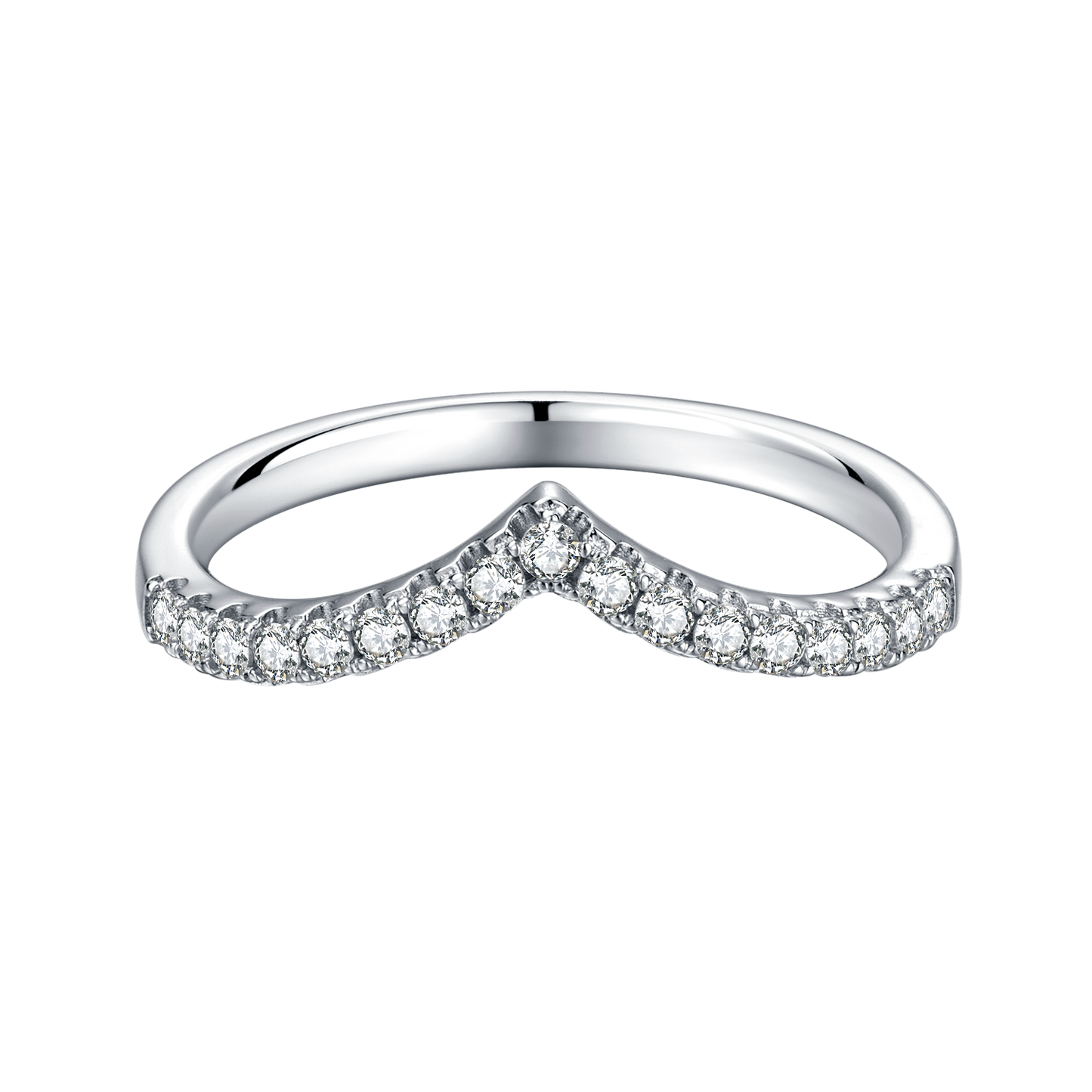 Moissanite Row Diamond Ring M38A