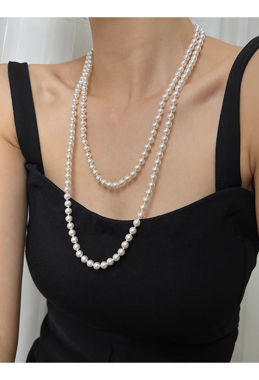 Classic Imitation Pearl Necklace Sweater Chain