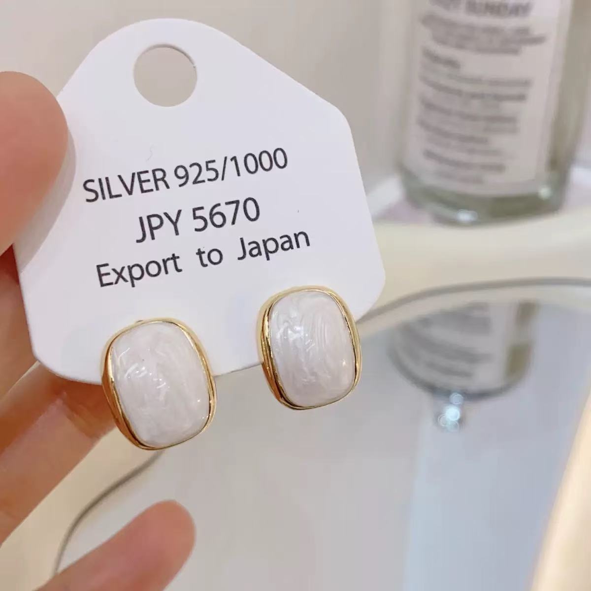 Color Options - Round Silver Stud Earrings