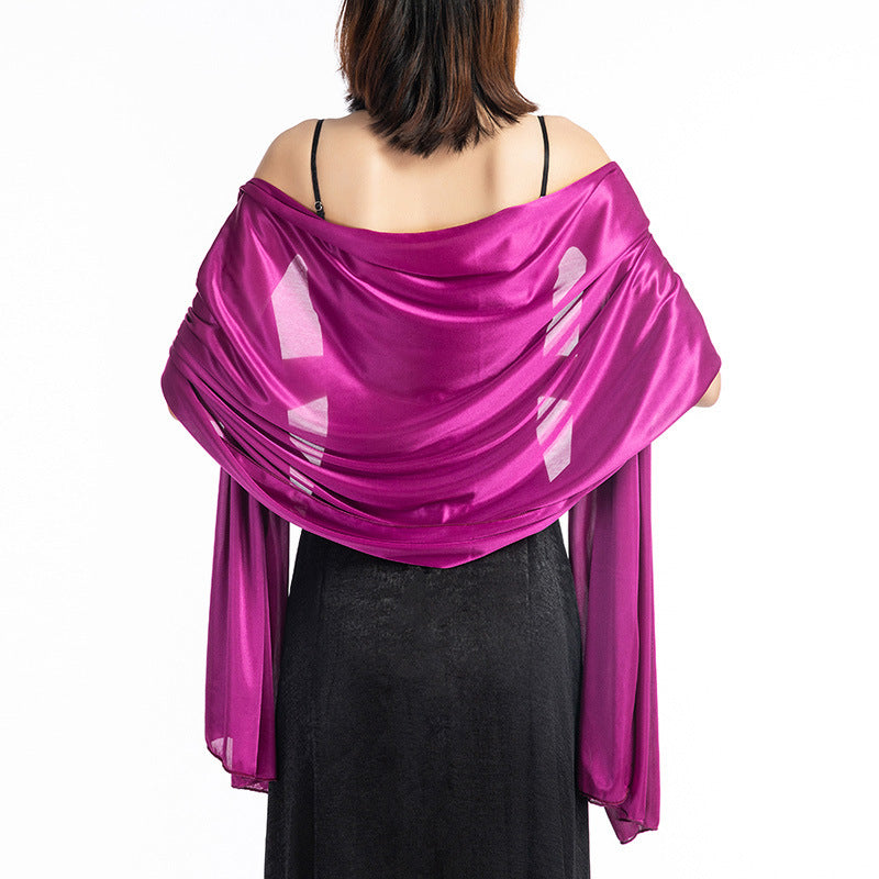 Women Shawl Evening Party Dress Shawl Scarf Dual Purpose